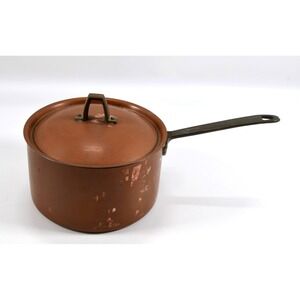 Vintage Paul Revere 1801 Copper Brass 2 Quart Sauce Pan w/ Lid